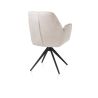 Bell, chaise à accoudoirs - piétement noir - pivotante - relax - confort ressorts - tissu Calabria