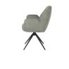Bell, chaise à accoudoirs - piétement noir - pivotante - relax - confort ressorts - tissu Calabria