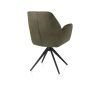 Bell, chaise à accoudoirs - piétement noir - pivotante - relax - confort ressorts - tissu Calabria