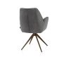 Bell, chaise à accoudoirs - piétement steelbrown - pivotante - relax - confort ressorts - combi Calabria/Vada