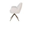 Bell, chaise à accoudoirs - piétement steelbrown - pivotante - relax - confort ressorts - combi Calabria/Vada