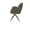 Bell, chaise à accoudoirs - piétement steelbrown - pivotante - relax - confort ressorts - combi Calabria/Vada