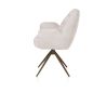 Bell, chaise à accoudoirs - piétement steelbrown - pivotante - relax - confort ressorts - tissu Calabria