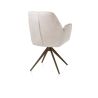 Bell, chaise à accoudoirs - piétement steelbrown - pivotante - relax - confort ressorts - tissu Calabria