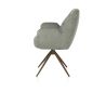 Bell, chaise à accoudoirs - piétement steelbrown - pivotante - relax - confort ressorts - tissu Calabria