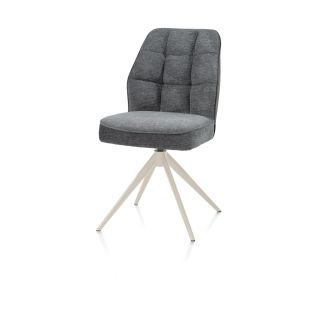 Bell, chaise - piétement crème - pivotante - relax - confort ressorts - combi Calabria/Vada