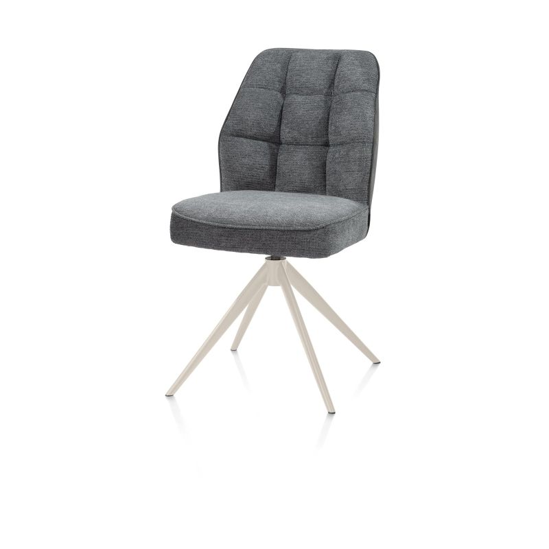 Bell, chaise - piétement crème - pivotante - relax - confort ressorts - combi Calabria/Vada