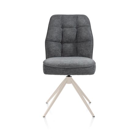 Bell, chaise - piétement crème - pivotante - relax - confort ressorts - combi Calabria/Vada