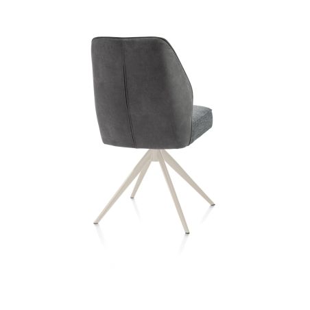 Bell, chaise - piétement crème - pivotante - relax - confort ressorts - combi Calabria/Vada