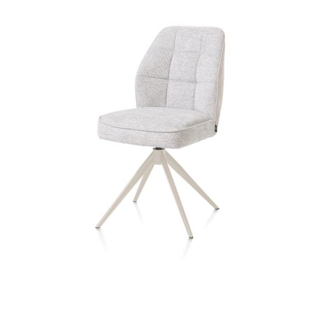 Bell, chaise - piétement crème - pivotante - relax - confort ressorts - combi Calabria/Vada