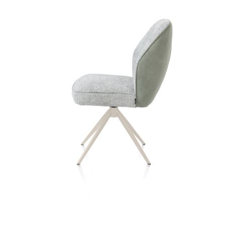 Bell, chaise - piétement crème - pivotante - relax - confort ressorts - combi Calabria/Vada