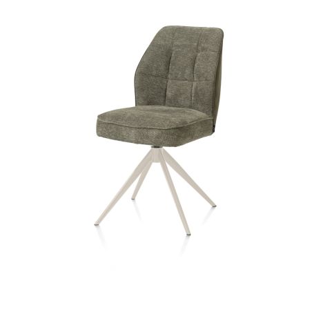 Bell, chaise - piétement crème - pivotante - relax - confort ressorts - combi Calabria/Vada