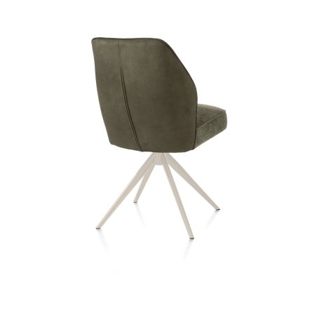 Bell, chaise - piétement crème - pivotante - relax - confort ressorts - combi Calabria/Vada