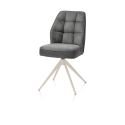 Bell, chaise - piétement crème - pivotante - relax - confort ressorts - tissu Calabria