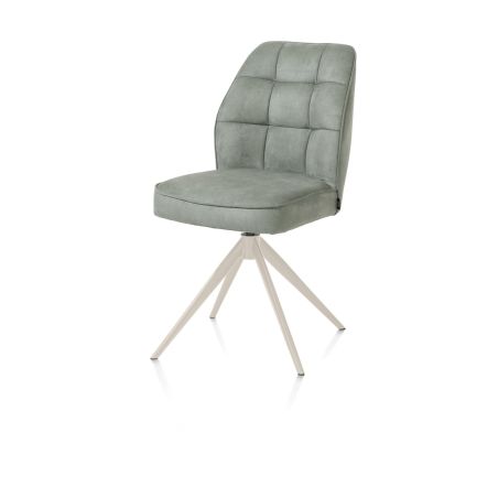 Bell, chaise - piétement crème - pivotante - relax - confort ressorts - tissu Calabria