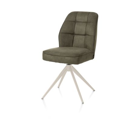 Bell, chaise - piétement crème - pivotante - relax - confort ressorts - tissu Calabria