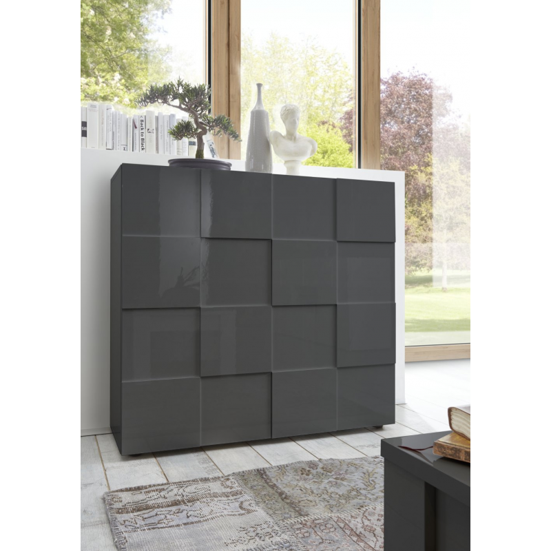 Vaisselier-BAR design 121 cm DAMIEN GRIS