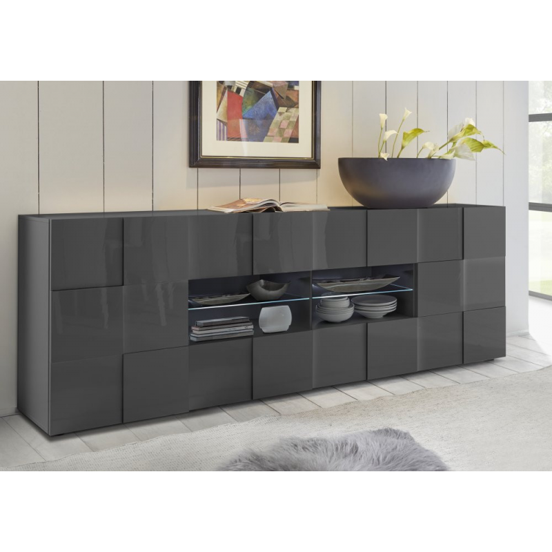 Bahut-buffet design 241 cm DAMIEN GRIS