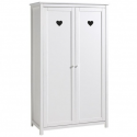Armoire Adora blanc laqué à 2 portes 110 cm