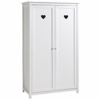 Armoire Adora blanc laqué à...