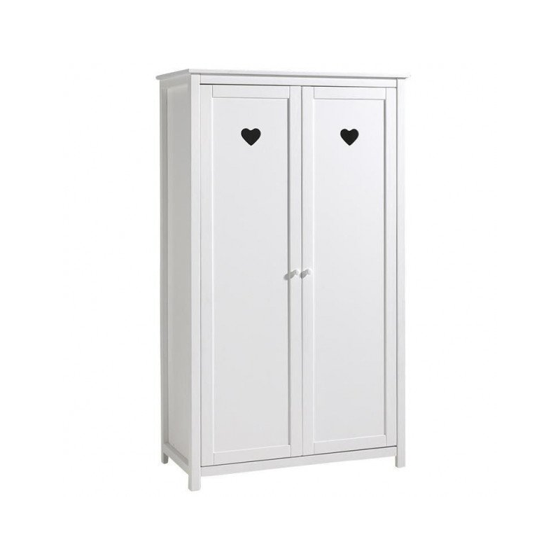 Armoire Adora blanc laqué à 2 portes 110 cm