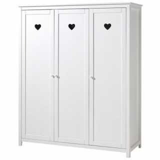Armoire Adora blanc laqué à...