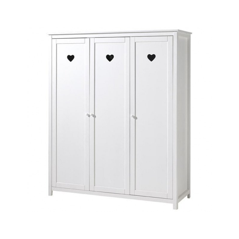 Armoire Adora blanc laqué à 3 portes 159 cm