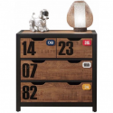 Commode Alexy brun et noir 86 cm 