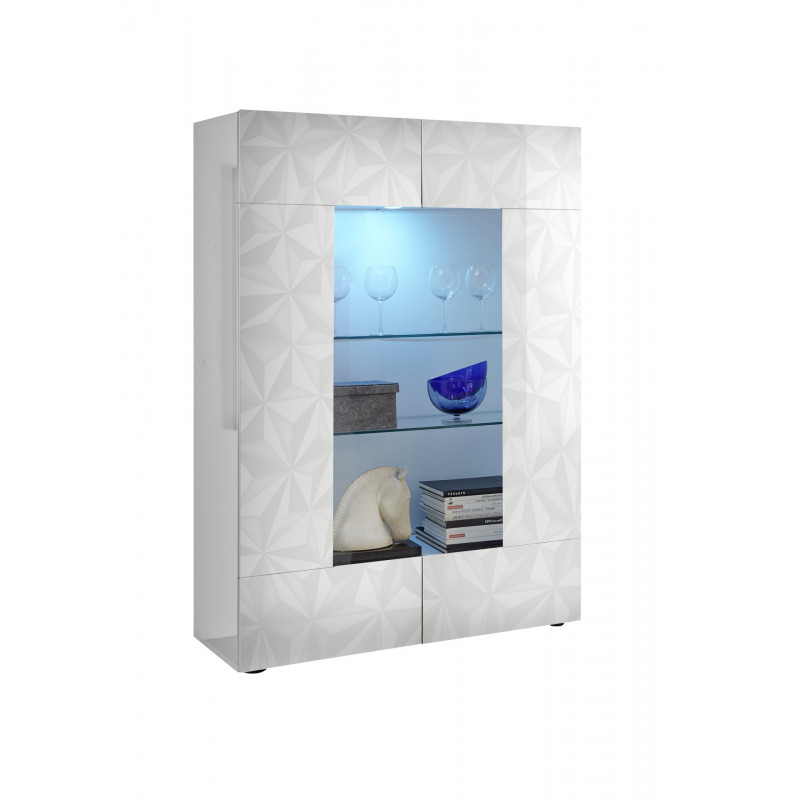 Vitrine 2 portes VENEZIA BLANC 121 cm