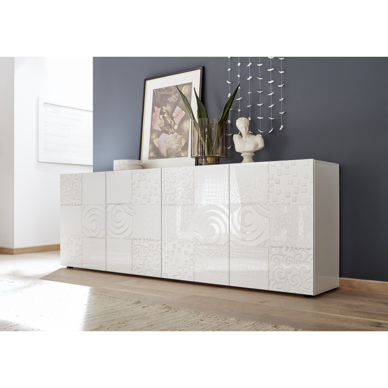 Buffet 4 portes CARO BLANC 241 cm