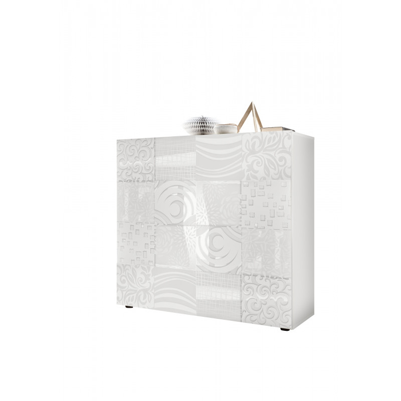 Meuble bar 2 portes CARO BLANC 121 cm