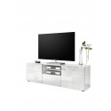 Meuble TV 2 portes - 1 tiroir CARO BLANC 181 cm