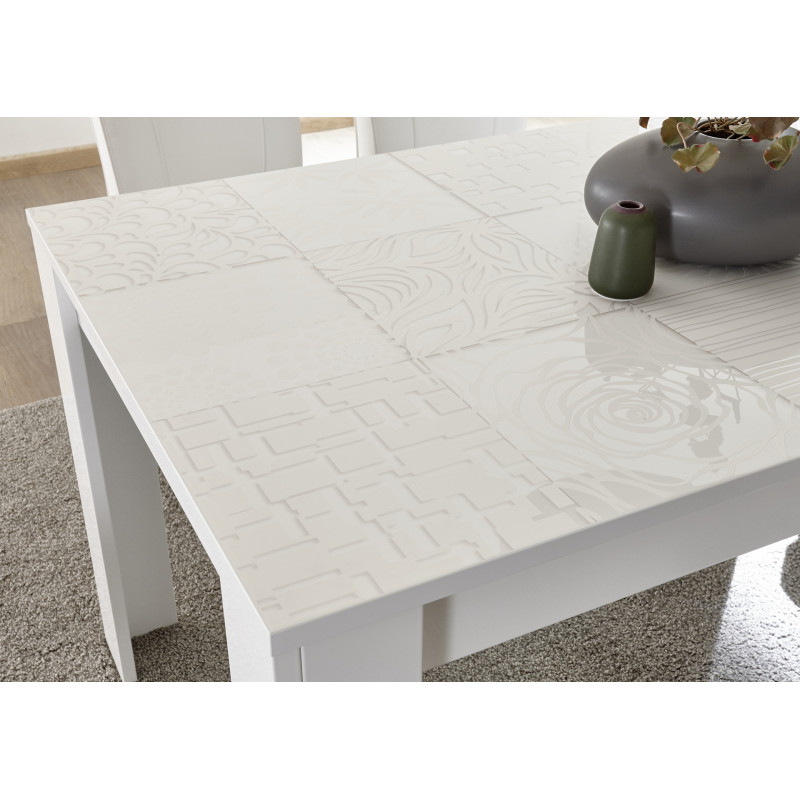 Table CARO BLANC 180/90 cm