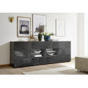 Buffet 2 portes - 4 tiroirs CARO GRIS 241 cm