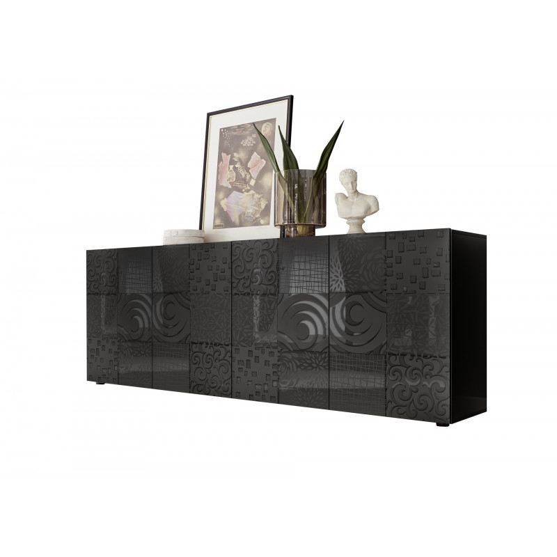 Buffet 4 portes CARO GRIS 241 cm