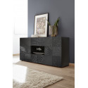Buffet 2 portes - 2 tiroirs CARO GRIS 181 cm