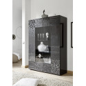 Vitrine 2 portes CARO GRIS 121 cm