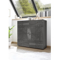 Meuble bar 2 portes CARO GRIS 121 cm