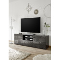 Meuble TV 2 portes - 1 tiroir CARO GRIS 181 cm