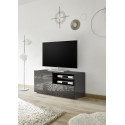Meuble TV 1 porte - 1 tiroir CARO GRIS 122 cm
