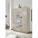 Vitrine 2 portes CARO CHENE 121 cm
