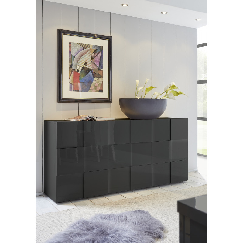 Bahut-buffet 3 portes design 181 cm DAMIEN GRIS