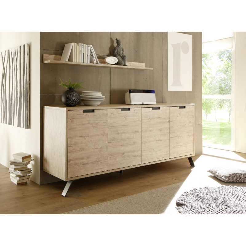 Buffet 4 portes MAJORQUE CHENE 207 cm