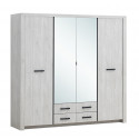 Armoire contemporaine 4 portes et 4 tiroirs 218 cm DESIR
