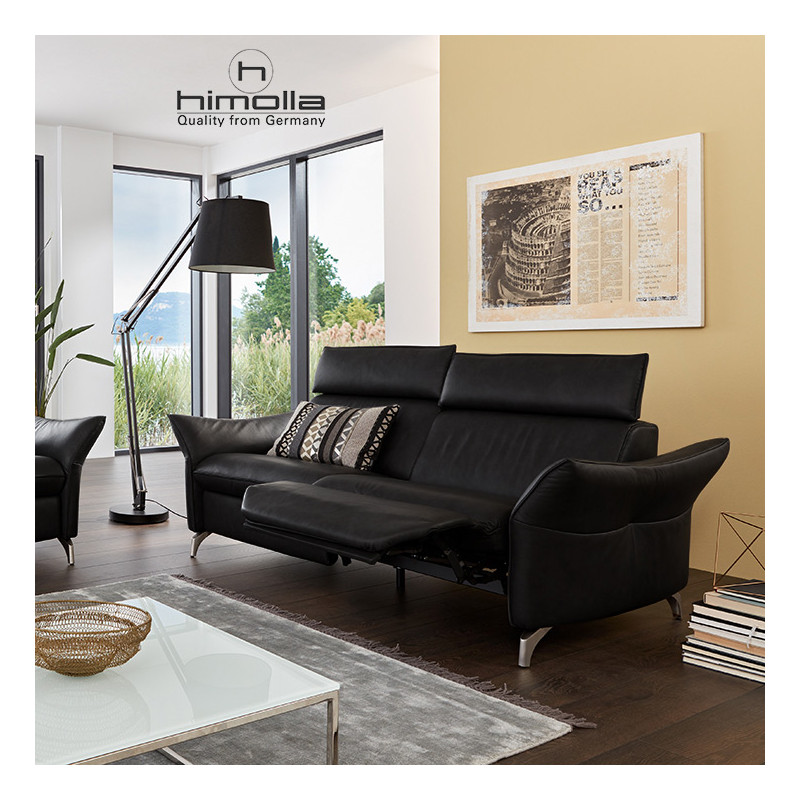 Canapé 3 places 194 cm Planopoly Motion 1926 en cuir avec 2 relax électriques de la marque HIMOLLA