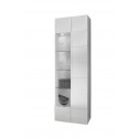 Vitrine design 1 porte 60 cm DAMIEN en blanc brillant