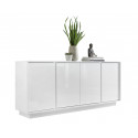Buffet 4 portes 180 cm Rocket White en blanc brillant