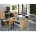 Bureau BRABANT avec retour gauche en 180 cm ou 200 cm - en 2 finitions