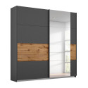 Armoire Boston 181 cm en décor chêne Artisan avec 2 portes coulissantes