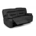 Canapé 3 places en tissu 204 cm OPORTO avec 2 relax manuels